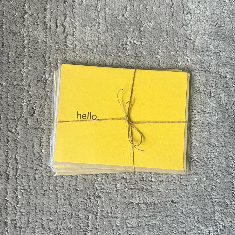 Set of 3 - Handmade Simply Stated Card Set - Because Series, Hello It’s Me